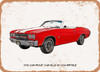 1970 Chevrolet Chevelle SS Convertible Oil Painting - Rusty Look Metal Sign