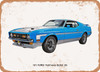 1971 Ford Mustang Boss 351 Oil Painting   - Rusty Look Metal Sign