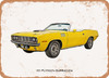 1971 Plymouth Barracuda Oil Painting - Rusty Look Metal Sign