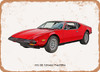 1972 De Tomaso Pantera Oil Painting - Rusty Look Metal Sign