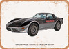 1978 Chevrolet Corvette Pace Car Edition Oil Painting - Rusty Look Metal Sign