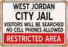 City Jail of West Jordan Reproduction - Metal Sign