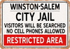 City Jail of Winston-Salem Reproduction - Metal Sign