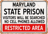State Prison of Maryland Reproduction - Metal Sign