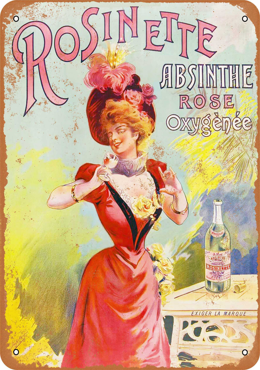 1900 Rosinette Absinthe Metal Sign