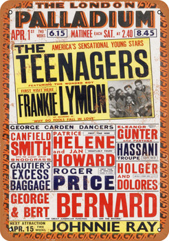 Frankie Lymon & The Teenagers in London - Metal Sign
