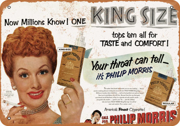Lucille Ball for Phillip Morris Cigarettes - Metal Sign