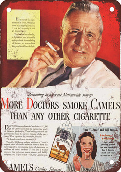 More Doctors Smoke Camels - Metal Sign