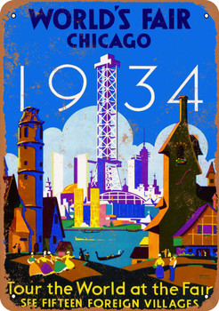 1934 Chicago World's Fair - Metal Sign