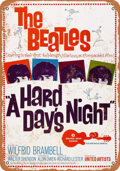 Beatles A Hard Day's Night - Metal Sign