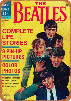 Beatles 1964 Comic Book - Metal Sign