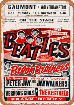 Beatles 1963 Wolverhampton - Metal Sign