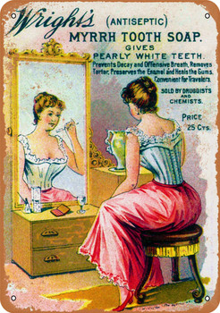Wright's Tooth Soap - Metal Sign