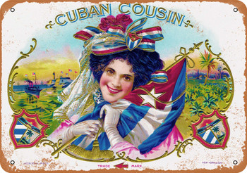 Cuban Cousin Cigars - Metal Sign