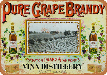 Stanford's Pure Grape Brandy - Metal Sign