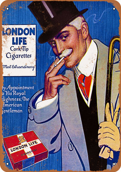 London Life Cigarettes - Metal Sign