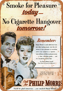 Lucy & Desi for Phillip Morris Cigarettes - Metal Sign