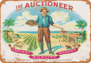 Auctioneer Cigars - Metal Sign