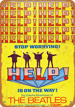 The Beatles Help! - Metal Sign