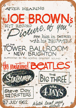 Beatles Tower Ballroom Concert 1962 - Metal Sign