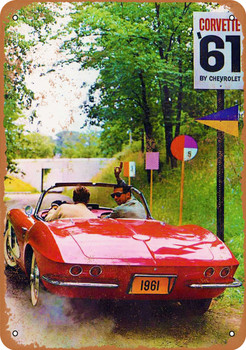 1961 Corvette - Metal Sign