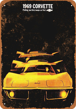 1969 Corvette - Metal Sign