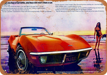 1970 Corvette - Metal Sign 2
