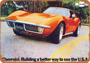 1972 Corvette - Metal Sign