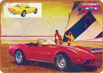 1973 Corvette - Metal Sign