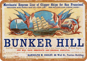 Bunker Hill Shipping - Metal Sign