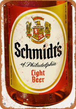 Schmidt's Light Beer - Metal Sign