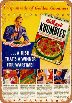 Kellogg's Krumbles Cereal - Metal Sign