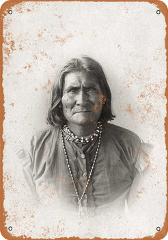1888 Geronimo Photo - Metal Sign