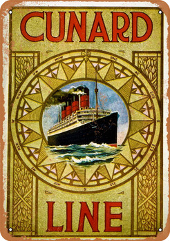 Cunard Line Ocean Travel - Metal Sign