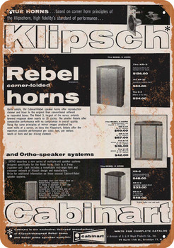 1955 Klipsch Speakers - Metal Sign
