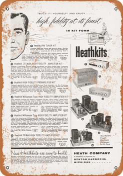 1955 Heathkit Stereos - Metal Sign