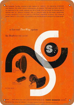 1957 Stephens Tru-Sonic Speakers - Metal Sign