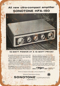 1957 Sonotone HFA-150 Amplifier - Metal Sign
