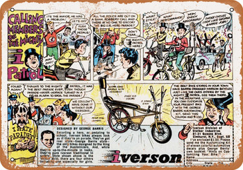 1969 Iverson Bicycles Metal Sign