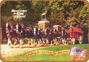 1976 Bud Clydesdales - Metal Sign