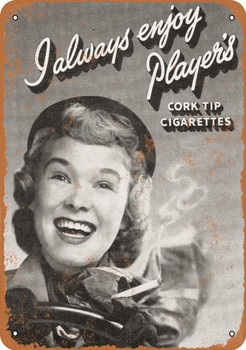 Player's Cork Tip Cigarettes - Metal Sign