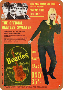 1965 Beatles Sweater - Metal Sign