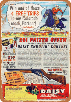 1952 Daisy BB Gun Shooting Contest - Metal Sign