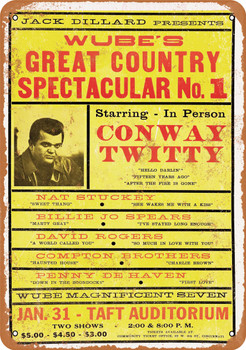 1970 Conway Twitty in Cincinnati - Metal Sign