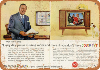 1966 RCA Color TVs - Metal Sign 3
