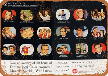 1966 RCA Color TVs - Metal Sign 2