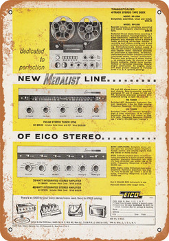 1961 Eico Stereo Equipment - Metal Sign