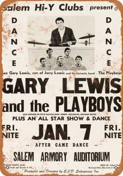 1966 Gary Lewis and the Playboys in Salem - Metal Sign