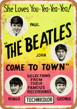 1963 Beatles Come to Town - Metal Sign