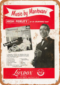 1957 Montovani Hi-Fidelity Recording - Metal Sign